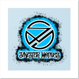 Sinister Motives logo lt. Blue Posters and Art